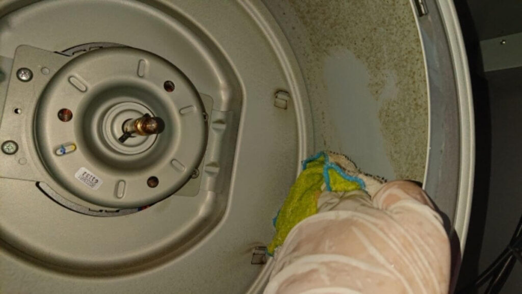 換気扇掃除を自分でする女性