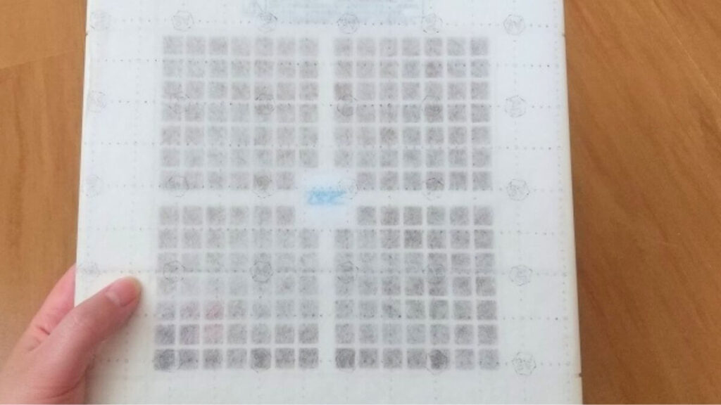 使い捨てフィルターを設置した換気扇