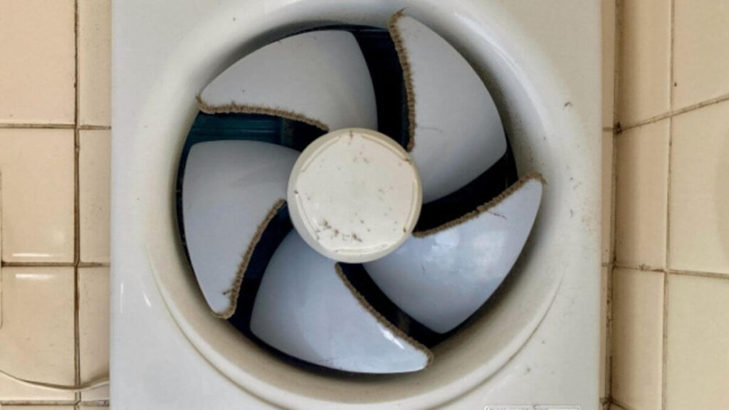 設置されたプロペラファン型の換気扇