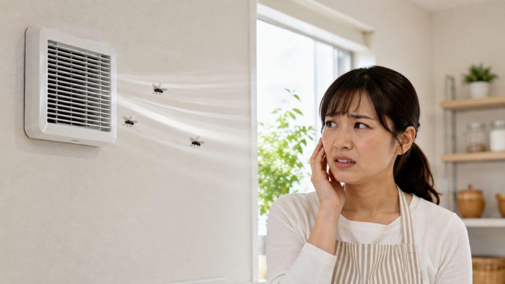 換気扇からのコバエの侵入について書いた記事のアイキャッチ画像