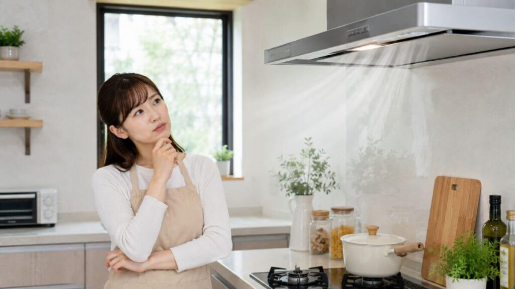 換気扇のつけっぱなしと湿度の関係について書いた記事のアイキャッチ画像