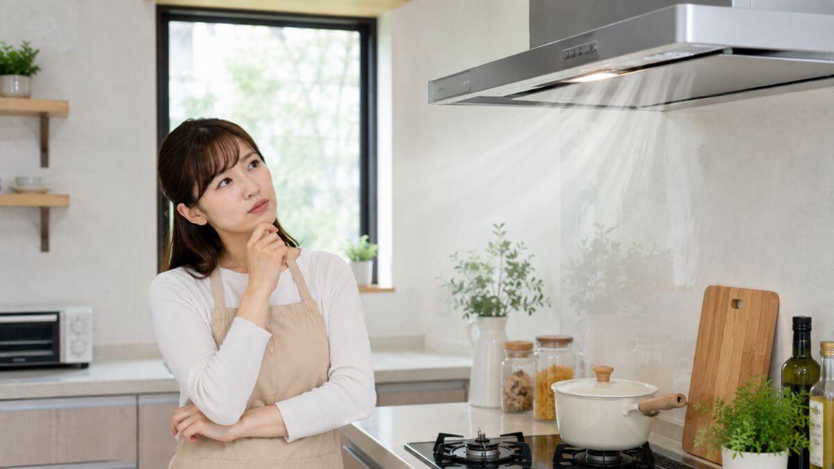 換気扇のつけっぱなしと湿度の関係について書いた記事のアイキャッチ画像